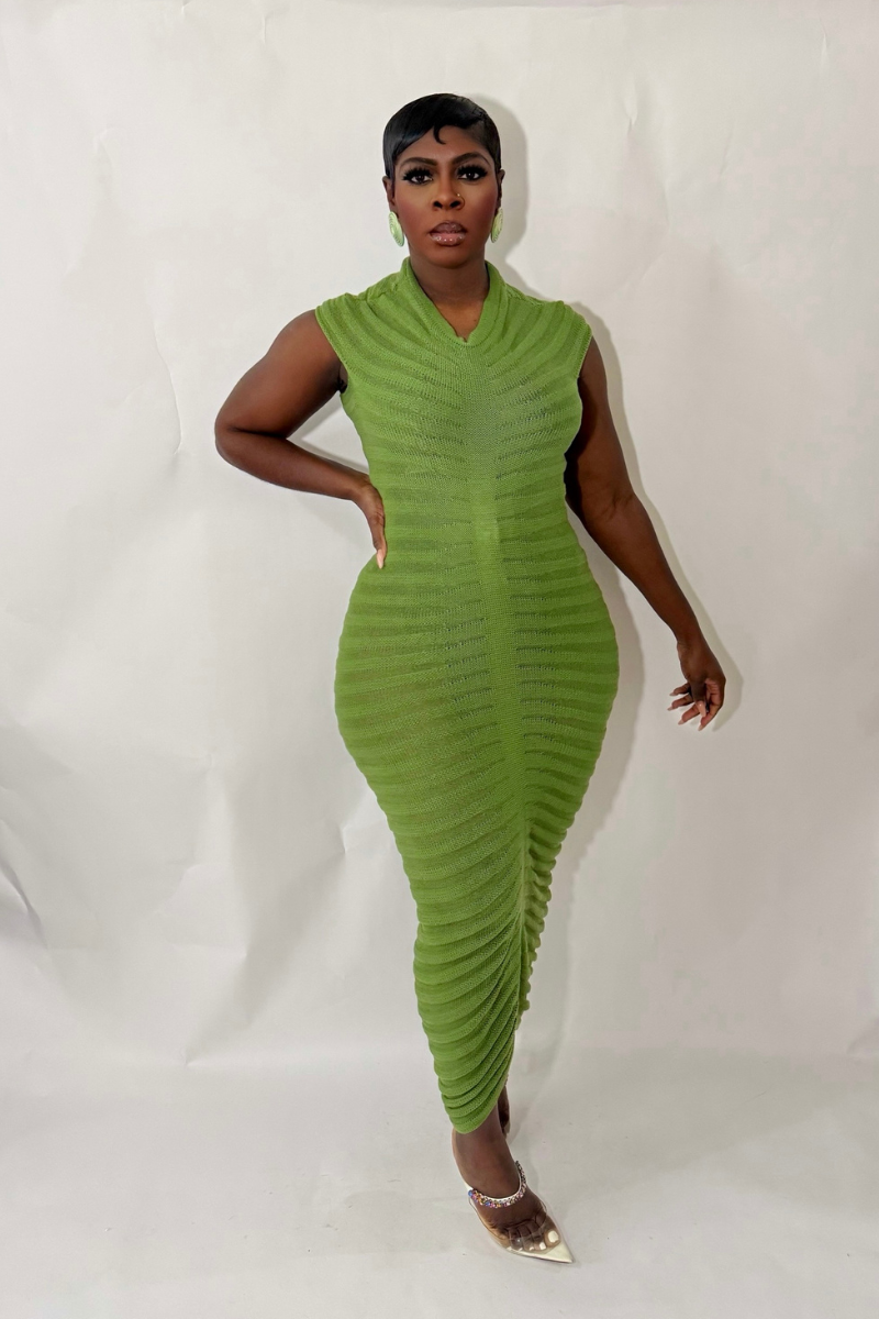 BARCELONA KNIT DRESS (GREEN)