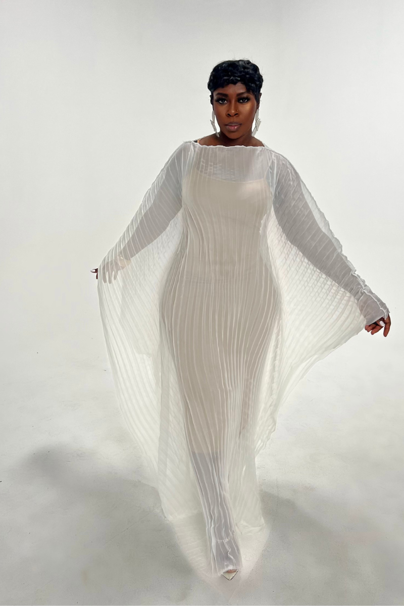 GWYNETH PLEATED MAXI DRESS