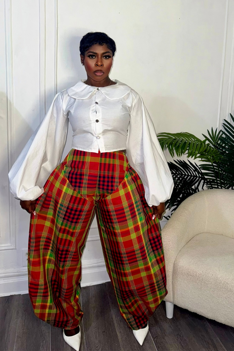 TALLUA PRINT BARREL PANTS