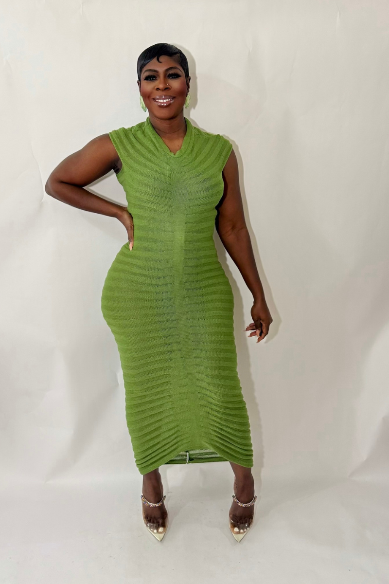 BARCELONA KNIT DRESS (GREEN)