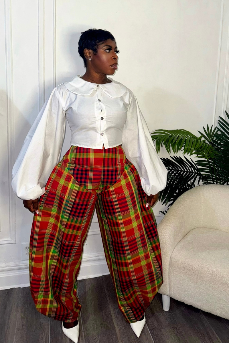 TALLUA PRINT BARREL PANTS