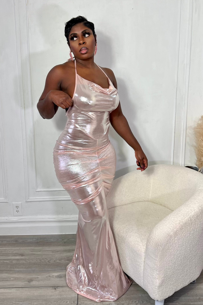 FIRST IMPRESSION MAXI DRESS (BABYPINK)