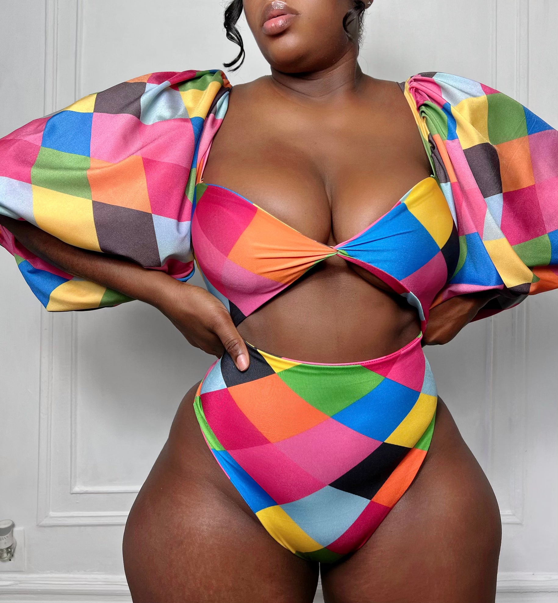 DAMIER BUBBLE SWIMSUIT